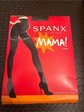 SPANX Mama Opaque (Very Black) Maternity Tights - Black Size C
